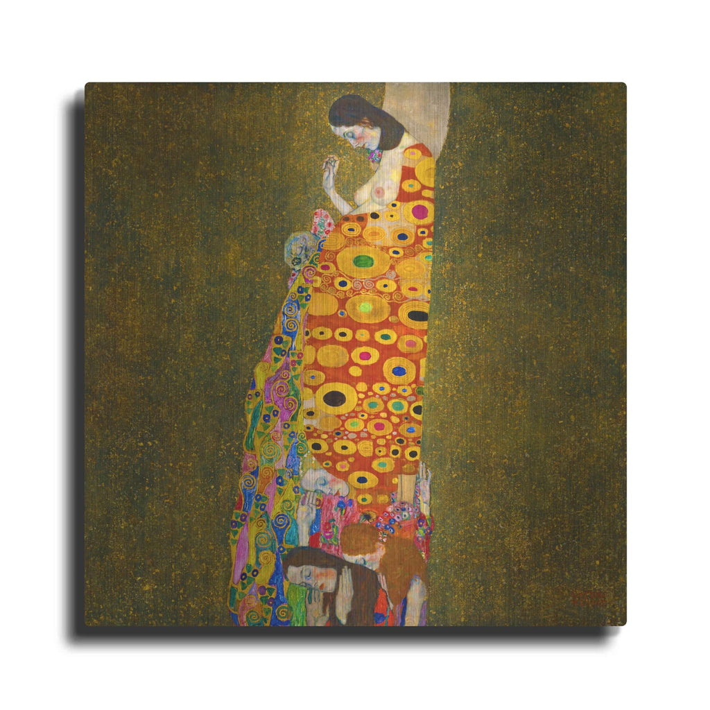 'Hope II' by Gustav Klimt – Metal Wall Art