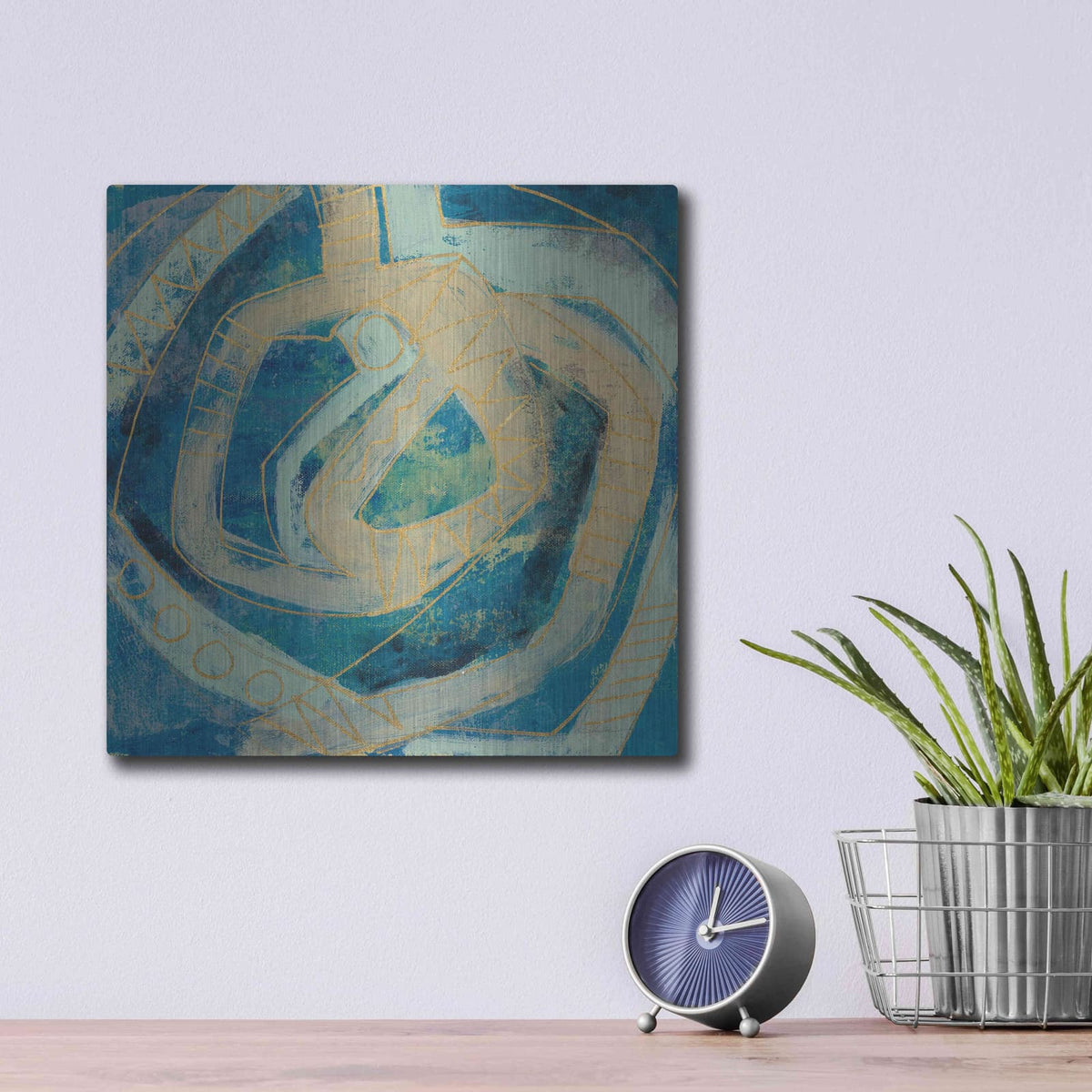 'Mid Modern Tile I' by Silvia Vassileva – Metal Wall Art, 12x12 room view