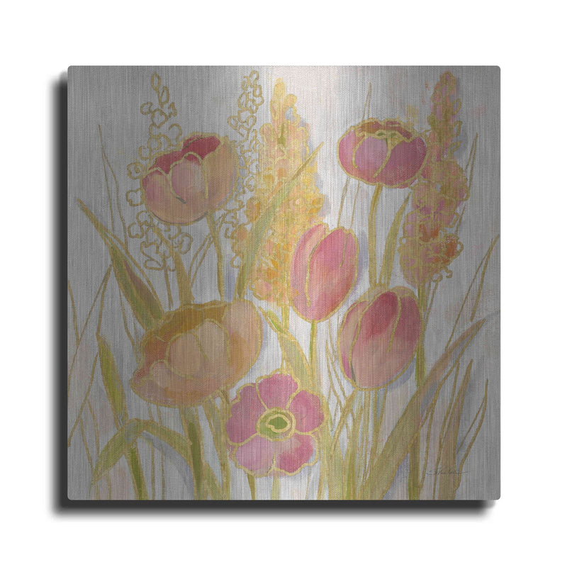 'Opalescent Floral II' by Silvia Vassileva – Metal Wall Art