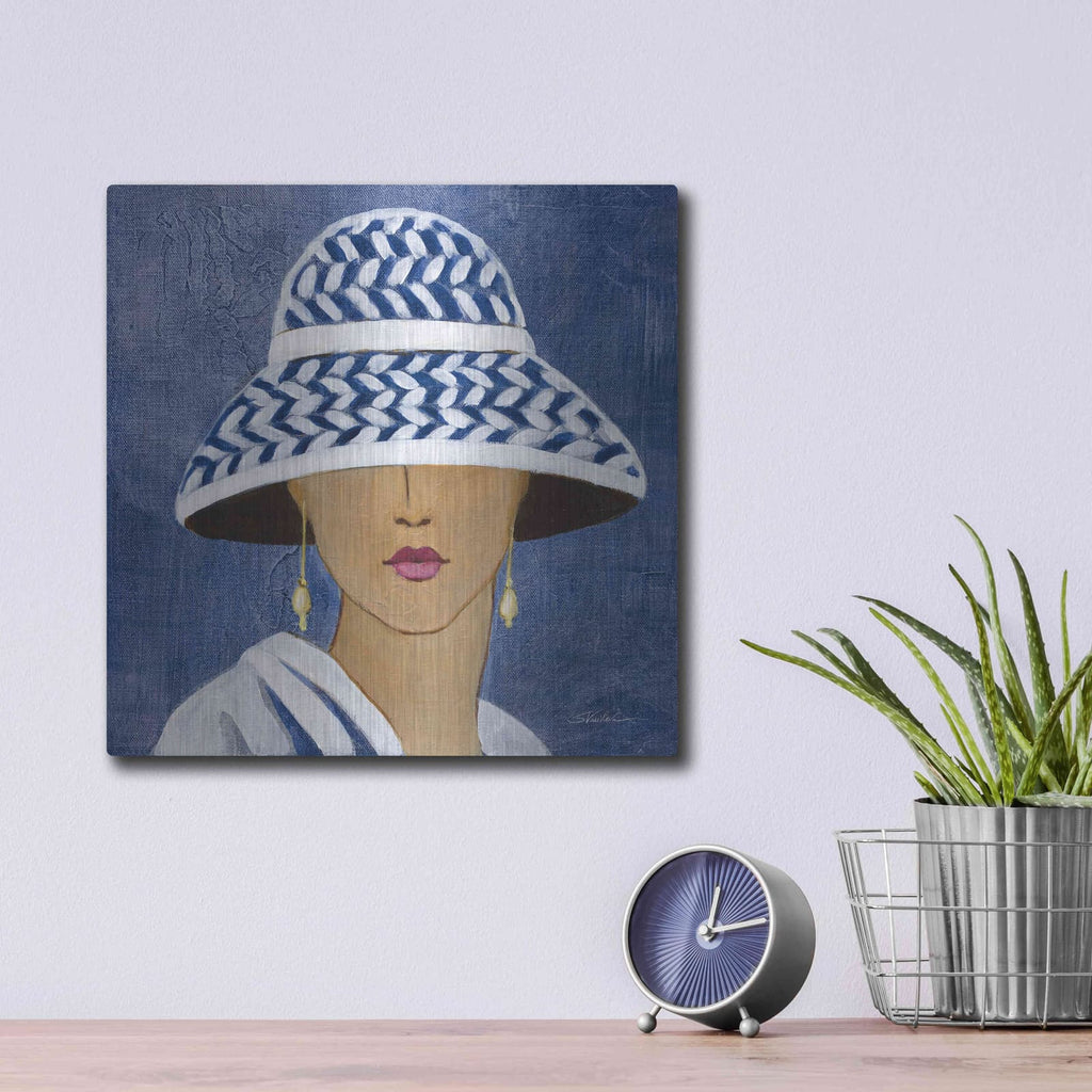 'Lady with Hat II' by Silvia Vassileva – Metal Wall Art, 12x12 room view