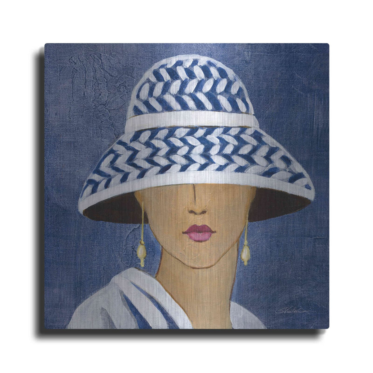 'Lady with Hat II' by Silvia Vassileva – Metal Wall Art