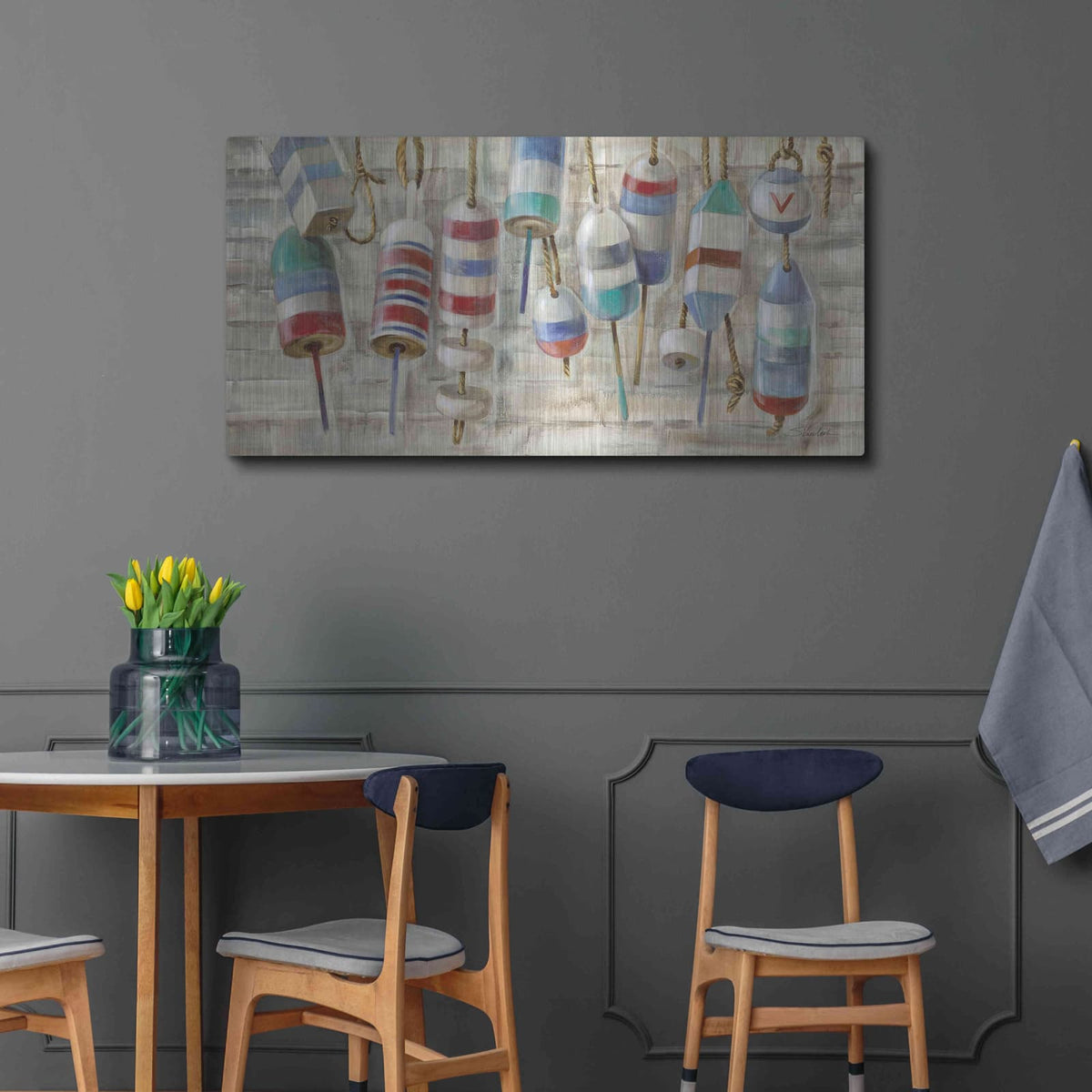 'Summer Buoys' by Silvia Vassileva – Metal Wall Art, 48x24 room view