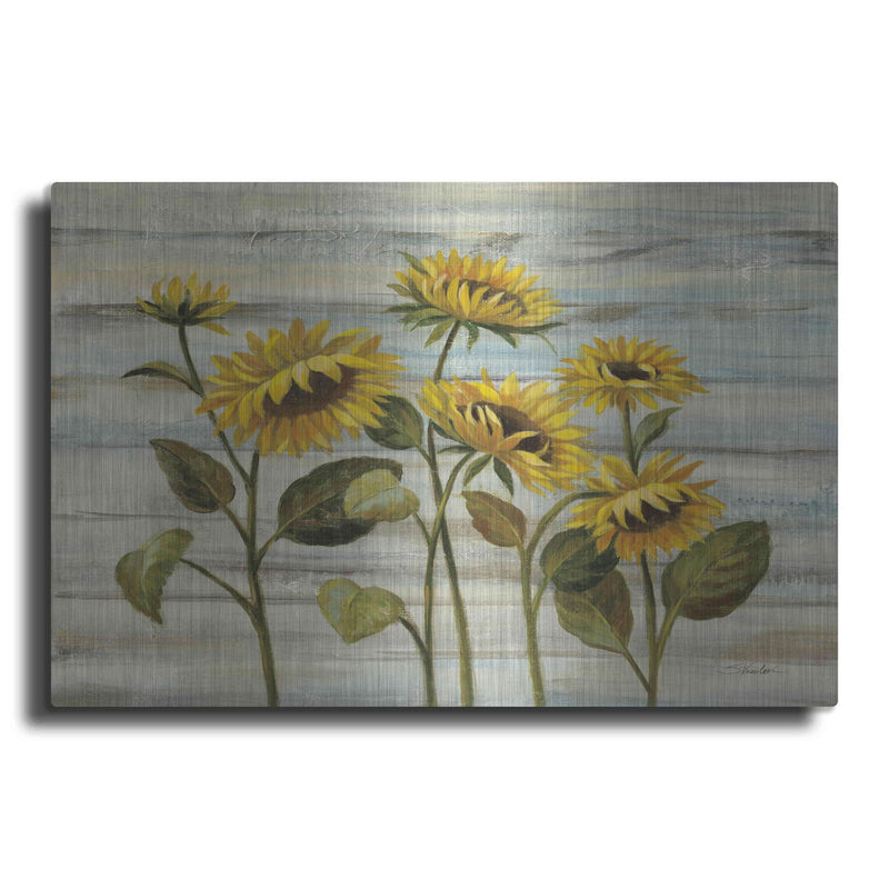 'Cottage Sunflowers' by Silvia Vassileva – Metal Wall Art