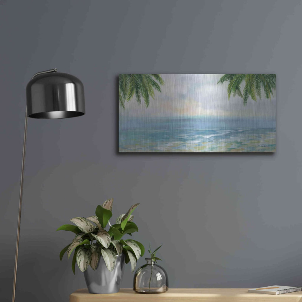 'Island Morning' by Silvia Vassileva – Metal Wall Art, 24x12 room view