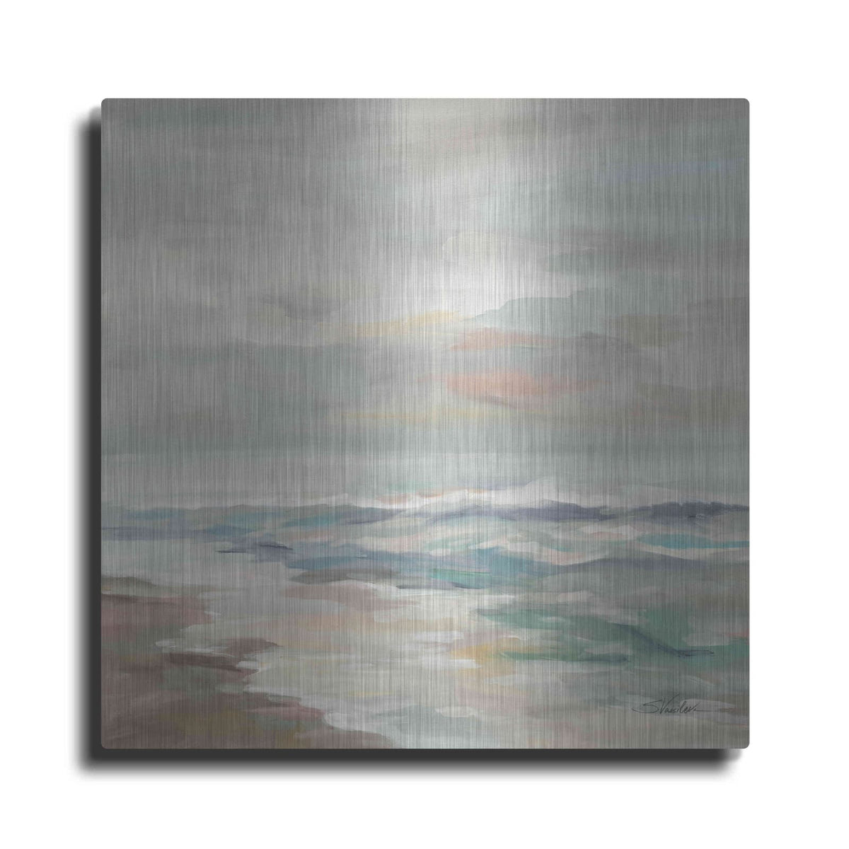 'Pastel Tide' by Silvia Vassileva – Metal Wall Art