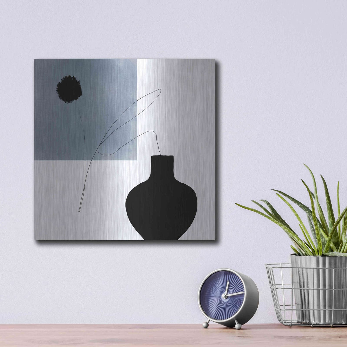'A Breath of Hair' by Cesare Bellassai – Metal Wall Art, 12x12 room view