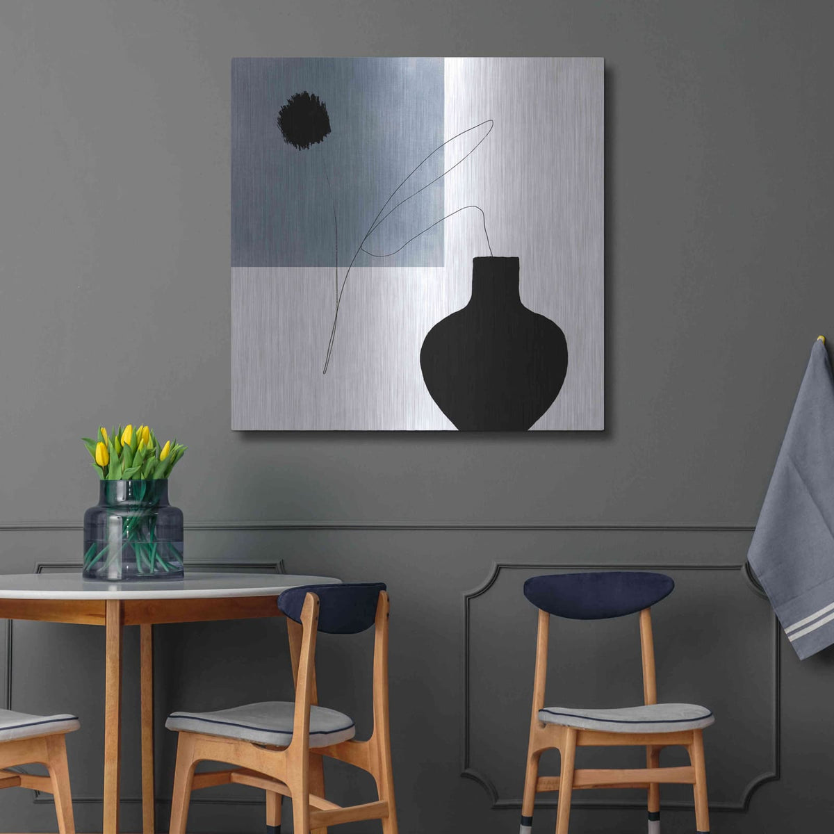 'A Breath of Hair' by Cesare Bellassai – Metal Wall Art, 36x36 room view
