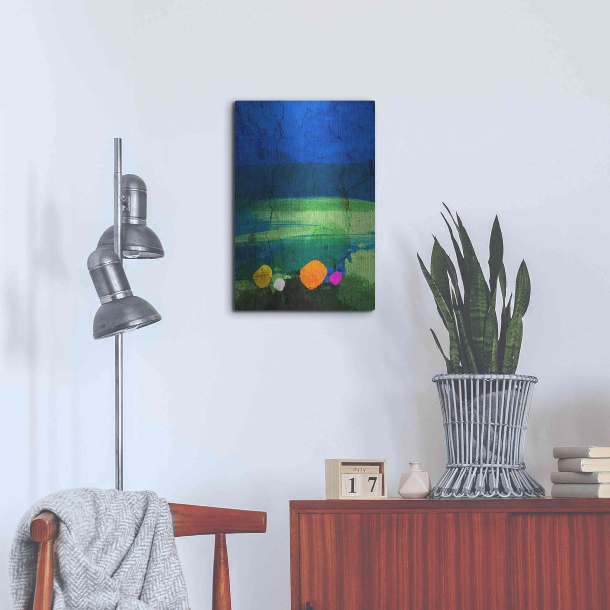 'A Walk in the Meadow' by Cesare Bellassai – Metal Wall Art, 16x24 room view