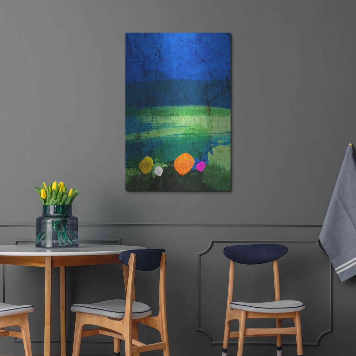 'A Walk in the Meadow' by Cesare Bellassai – Metal Wall Art, 24x36 room view