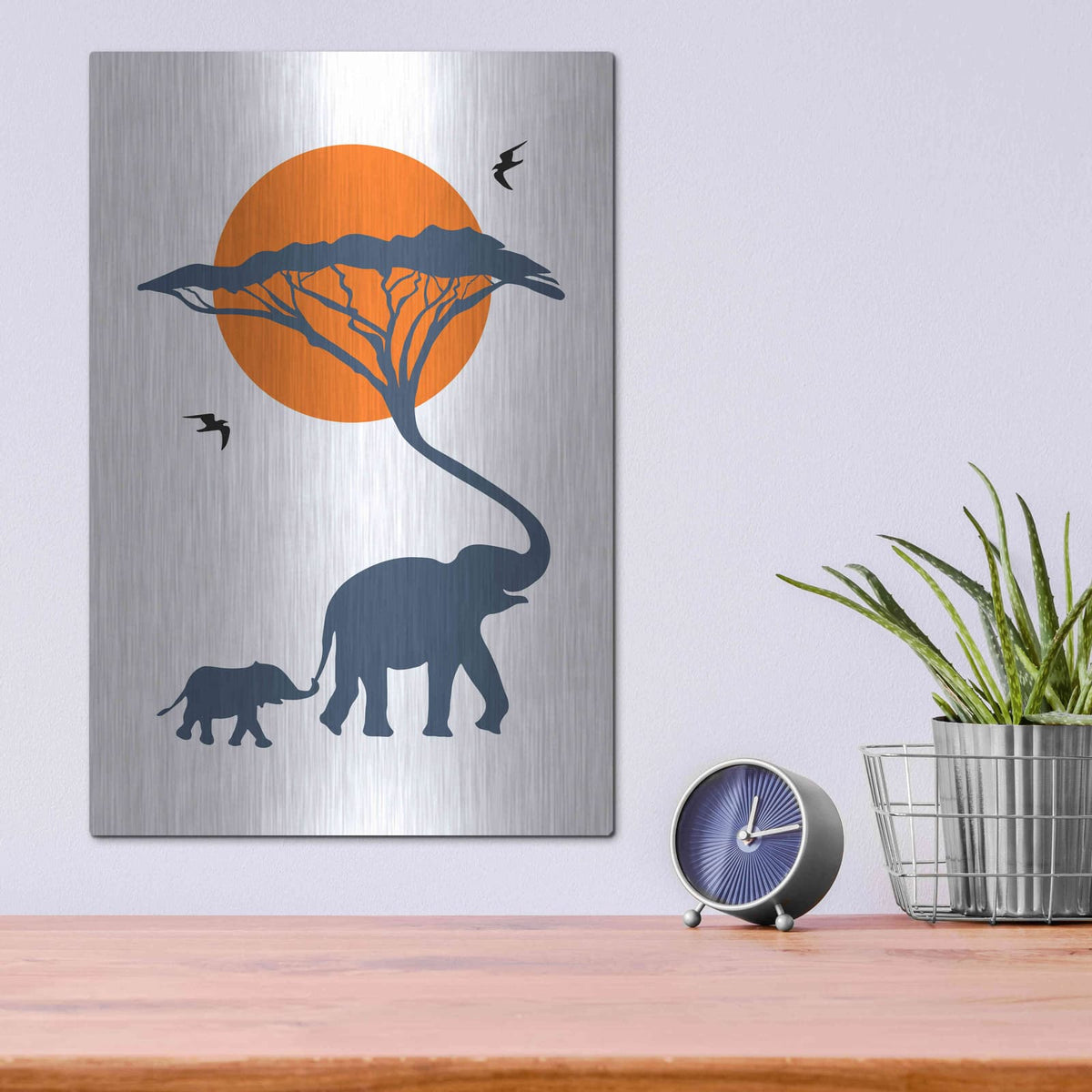 'Africa Family' by Cesare Bellassai – Metal Wall Art, 12x16 room view