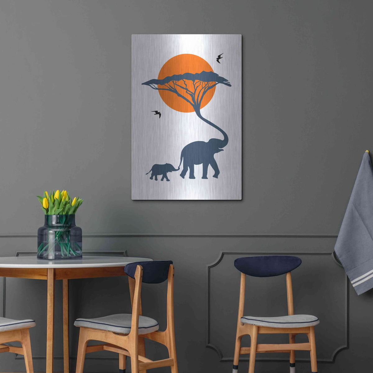 'Africa Family' by Cesare Bellassai – Metal Wall Art, 24x36 room view