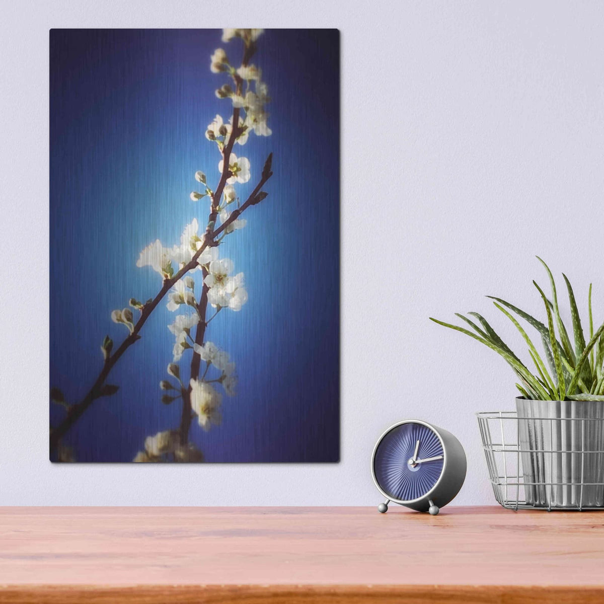 'Almost Blue' by Cesare Bellassai – Metal Wall Art, 12x16 room view
