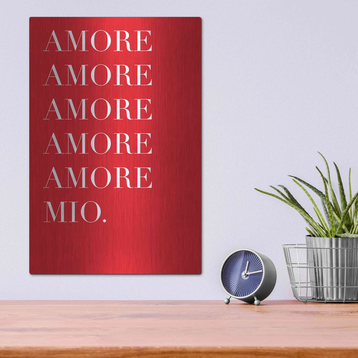 'Amore Mio Amore Mio' by Cesare Bellassai – Metal Wall Art, 12x16 room view