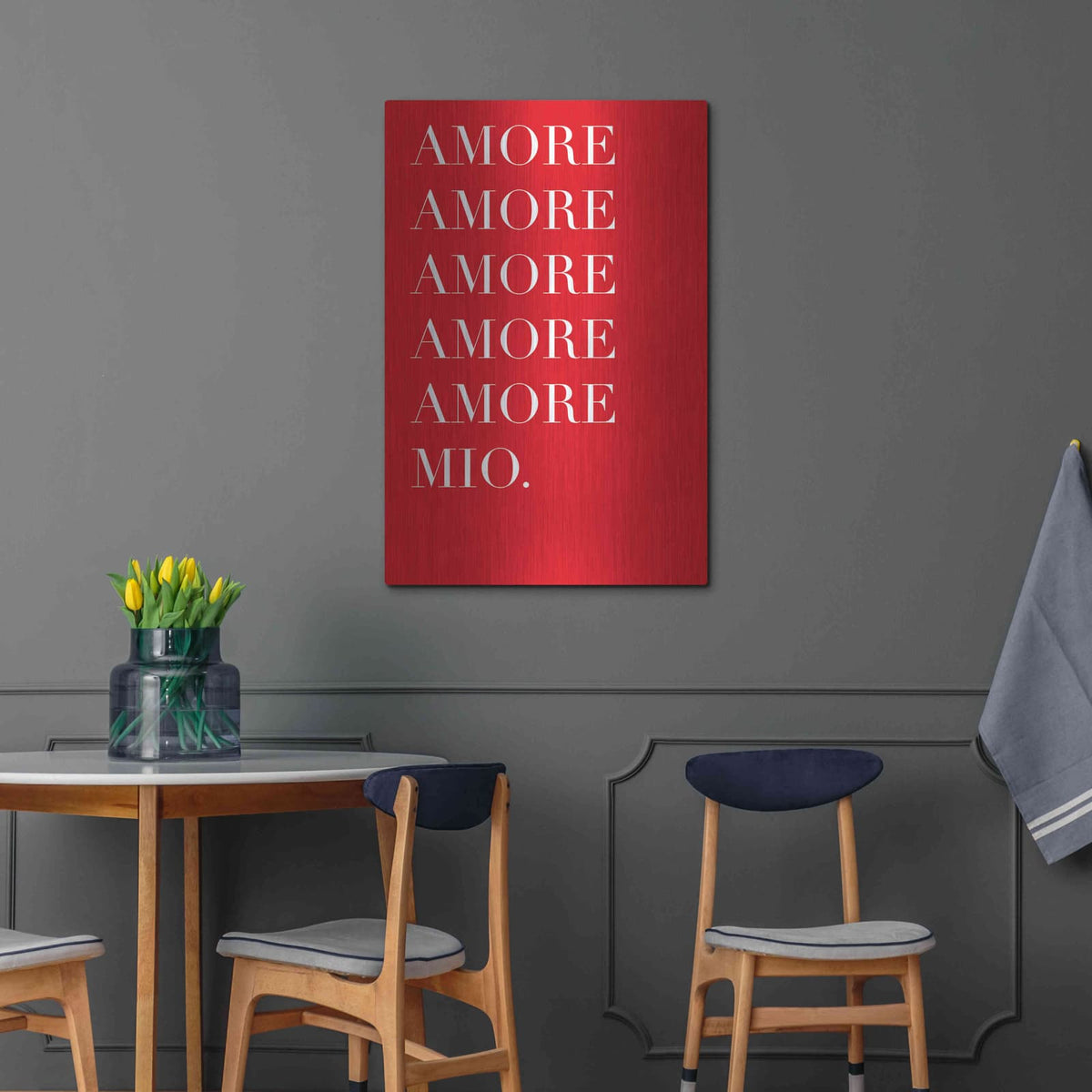 'Amore Mio Amore Mio' by Cesare Bellassai – Metal Wall Art, 24x36 room view