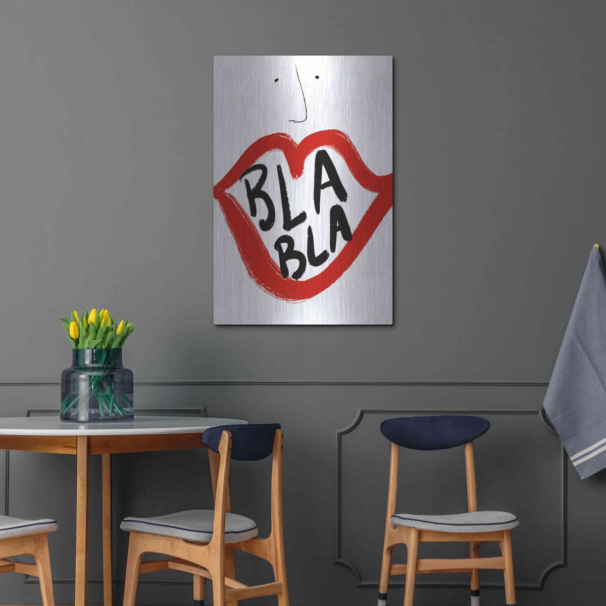'Bla Bla' by Cesare Bellassai – Metal Wall Art, 24x36 room view