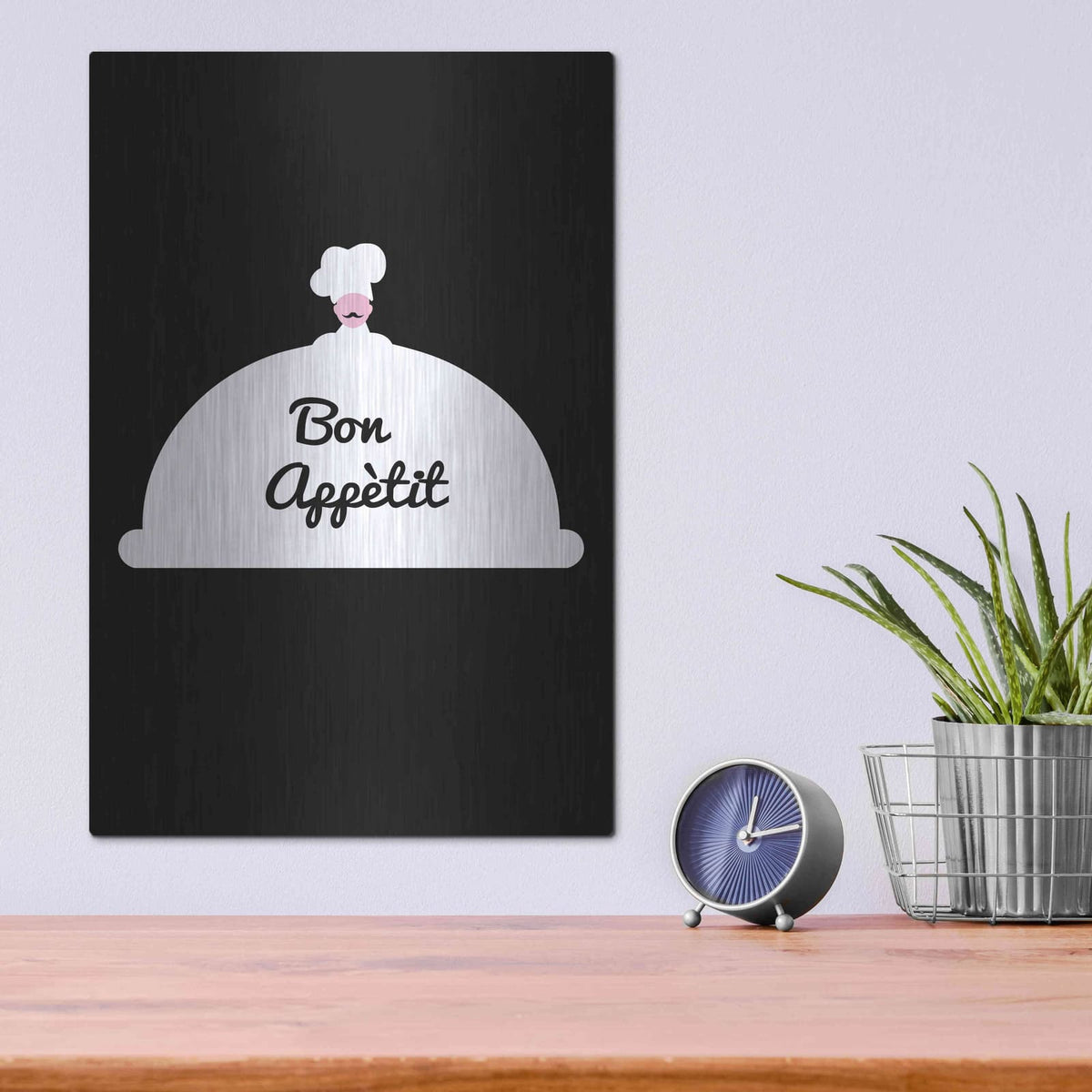 'Bon Appetit' by Cesare Bellassai – Metal Wall Art, 12x16 room view