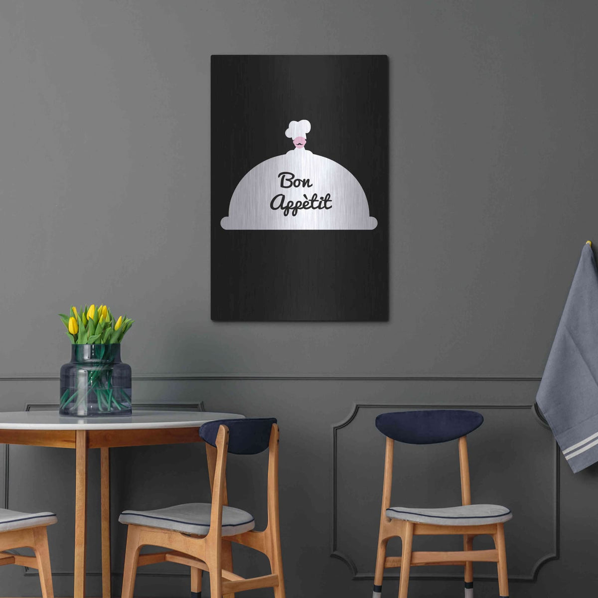 'Bon Appetit' by Cesare Bellassai – Metal Wall Art, 24x36 room view