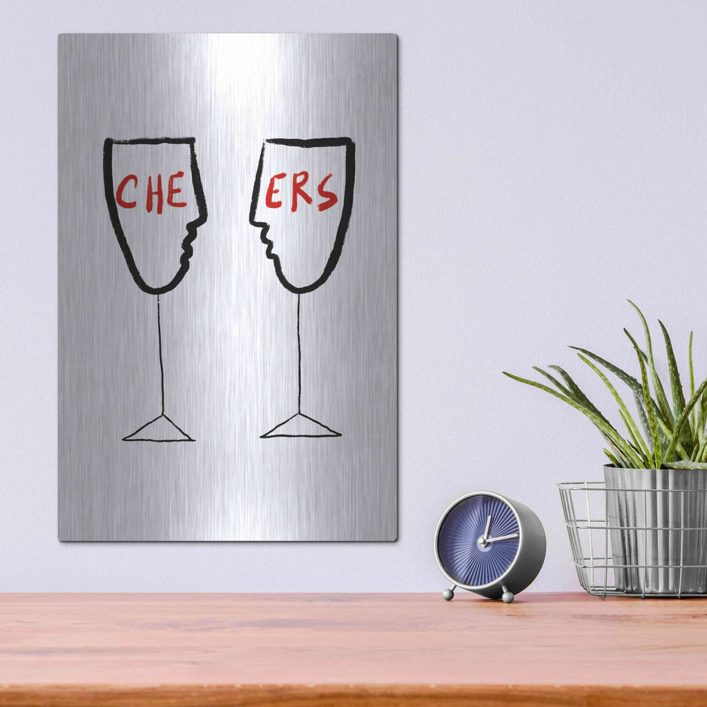 'Cheers' by Cesare Bellassai – Metal Wall Art, 12x16 room view