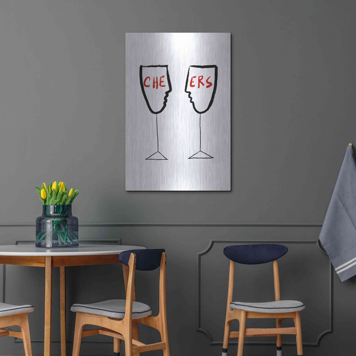 'Cheers' by Cesare Bellassai – Metal Wall Art, 24x36 room view