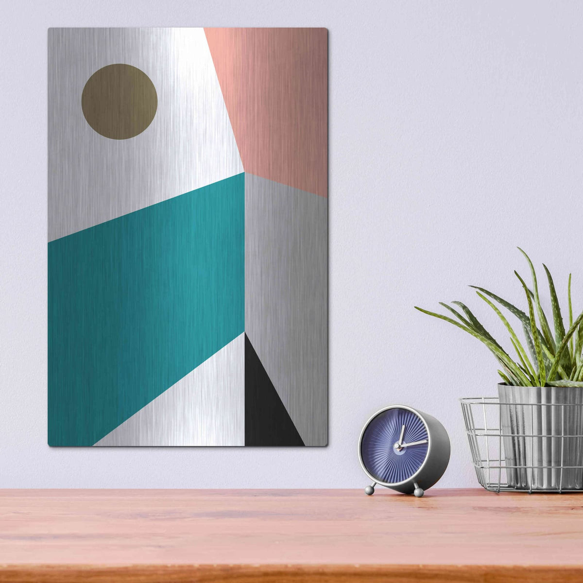 'Elementary Shapes' by Cesare Bellassai – Metal Wall Art, 12x16 room view