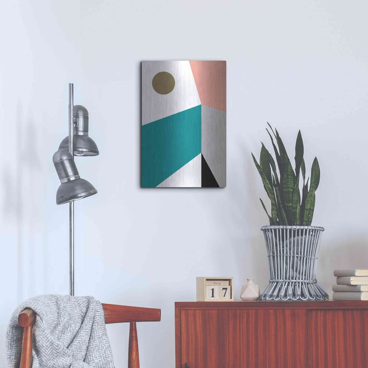'Elementary Shapes' by Cesare Bellassai – Metal Wall Art, 16x24 room view