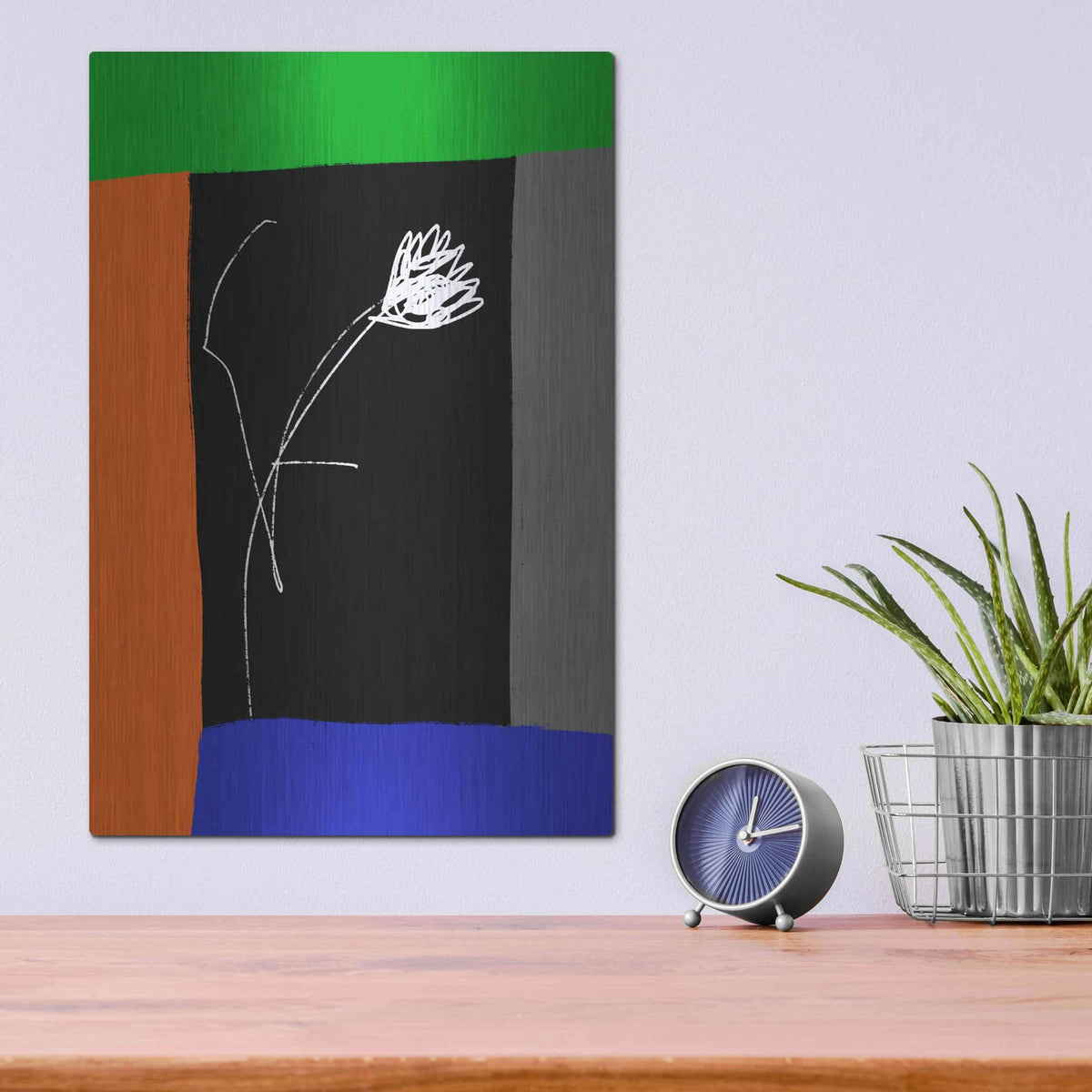 'Flower Of Freedom' by Cesare Bellassai – Metal Wall Art, 12x16 room view