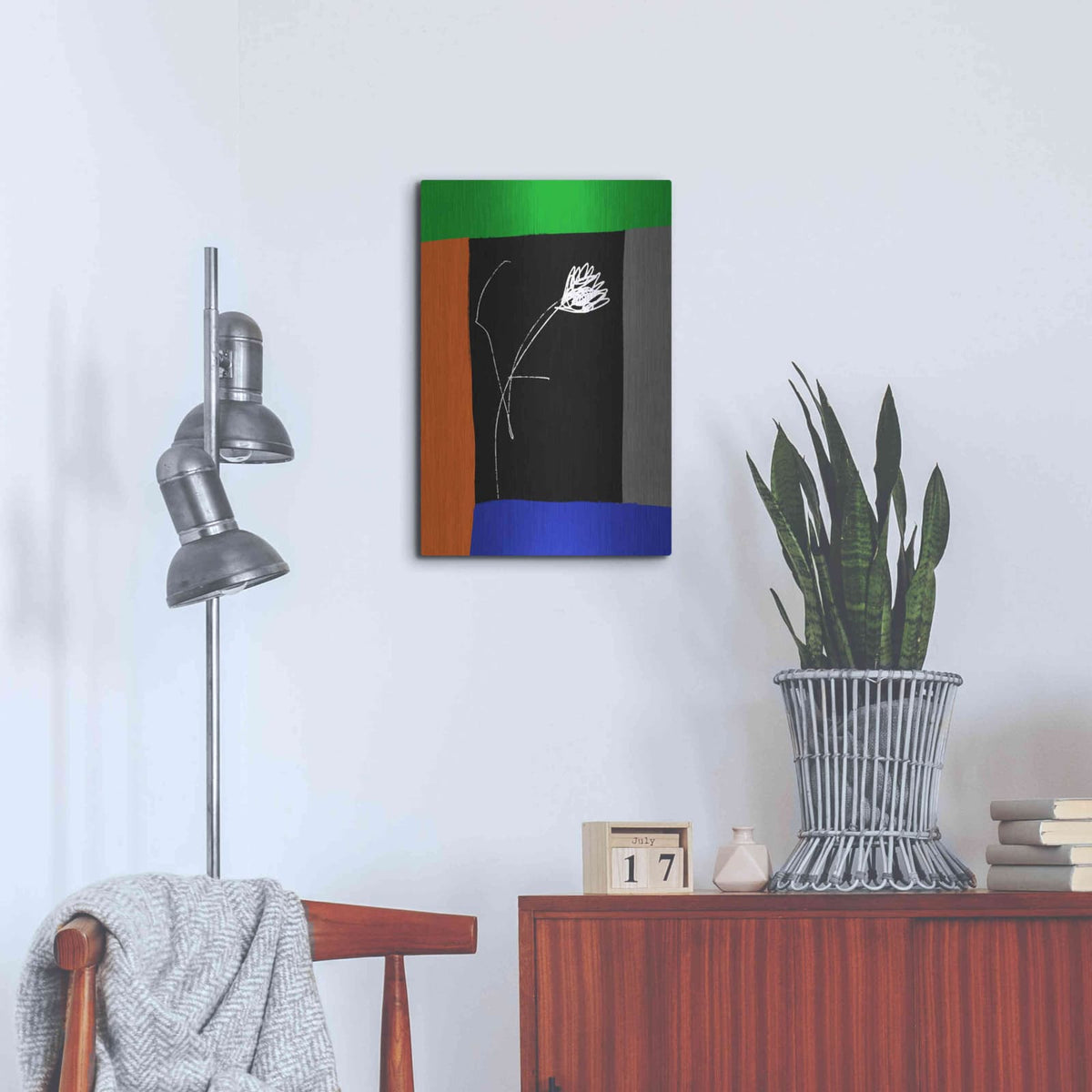 'Flower Of Freedom' by Cesare Bellassai – Metal Wall Art, 16x24 room view