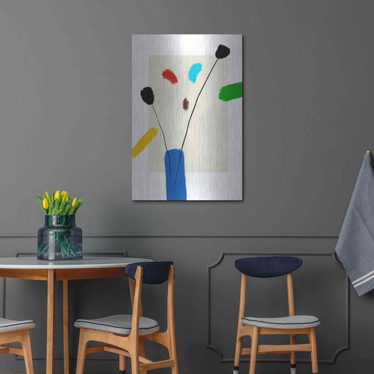 'Happy Flowers' by Cesare Bellassai – Metal Wall Art, 24x36 room view