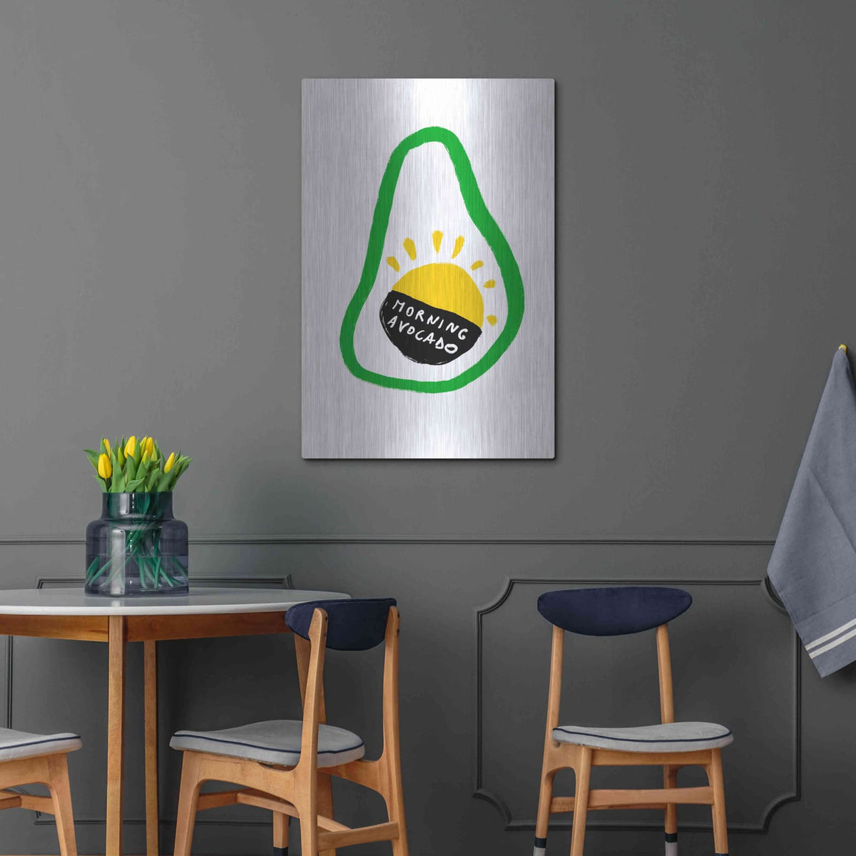 'Morning Avocado' by Cesare Bellassai – Metal Wall Art, 24x36 room view