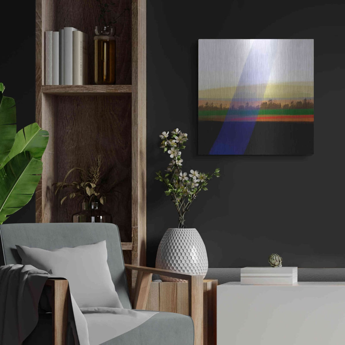 'Morning Thought' by Cesare Bellassai – Metal Wall Art, 24x24 room view