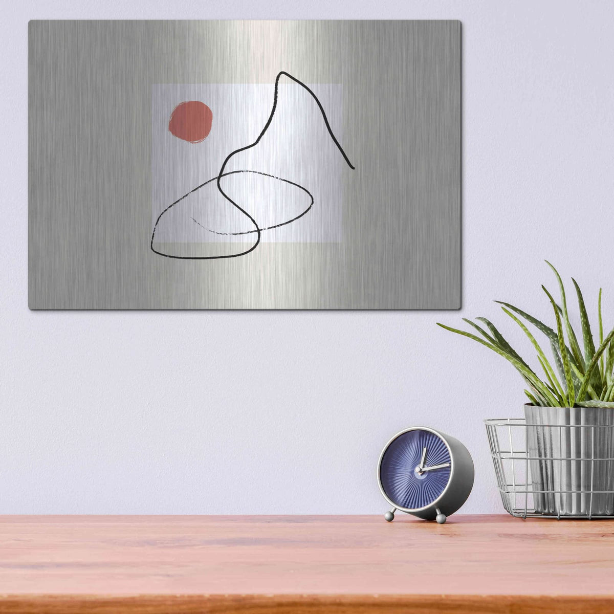 'Nordic Landscape' by Cesare Bellassai – Metal Wall Art, 16x12 room view