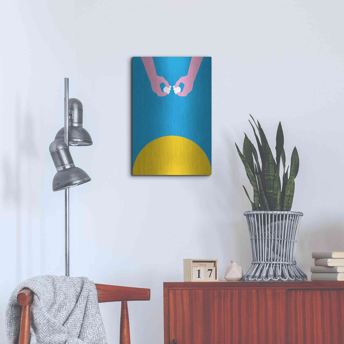 'Sunrise with Breakfast' by Cesare Bellassai – Metal Wall Art, 16x24 room view