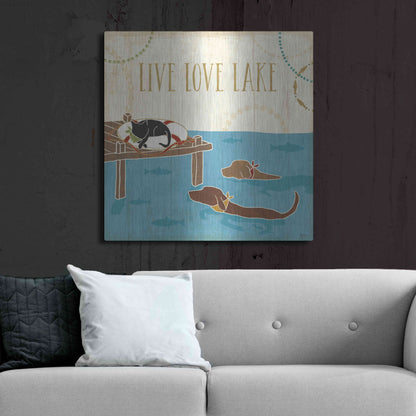 Luxe Metal Art 'Lake Pals V' by Veronique Charron, Metal Wall Art,36x36