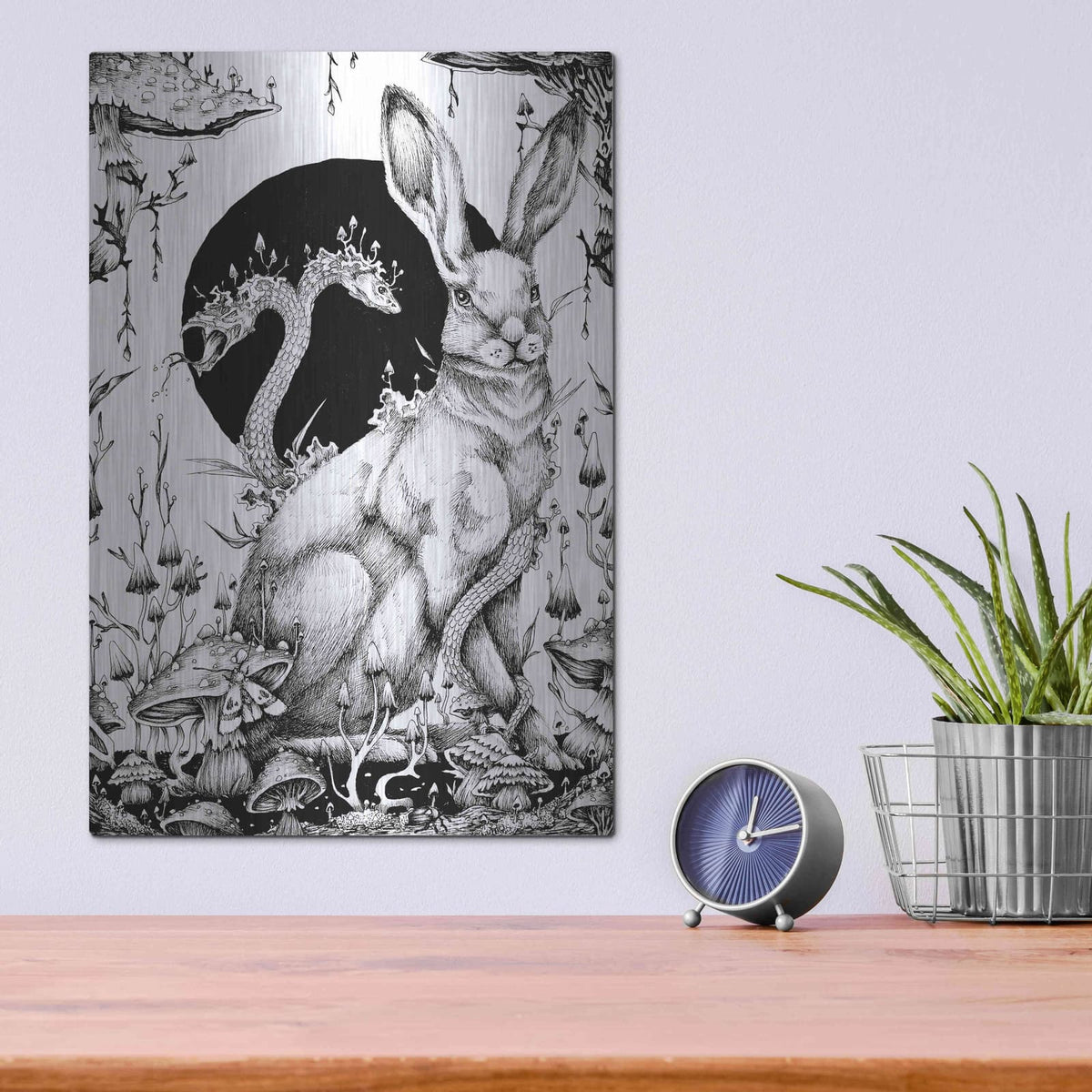 'Hare 2' by Avery Multer – Metal Wall Art, 12x16 room view