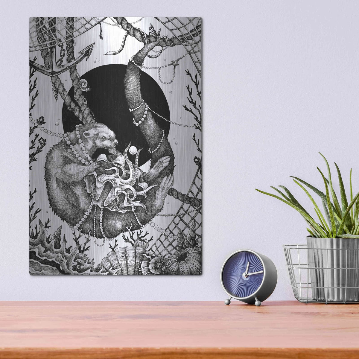 'Otter' by Avery Multer – Metal Wall Art, 12x16 room view