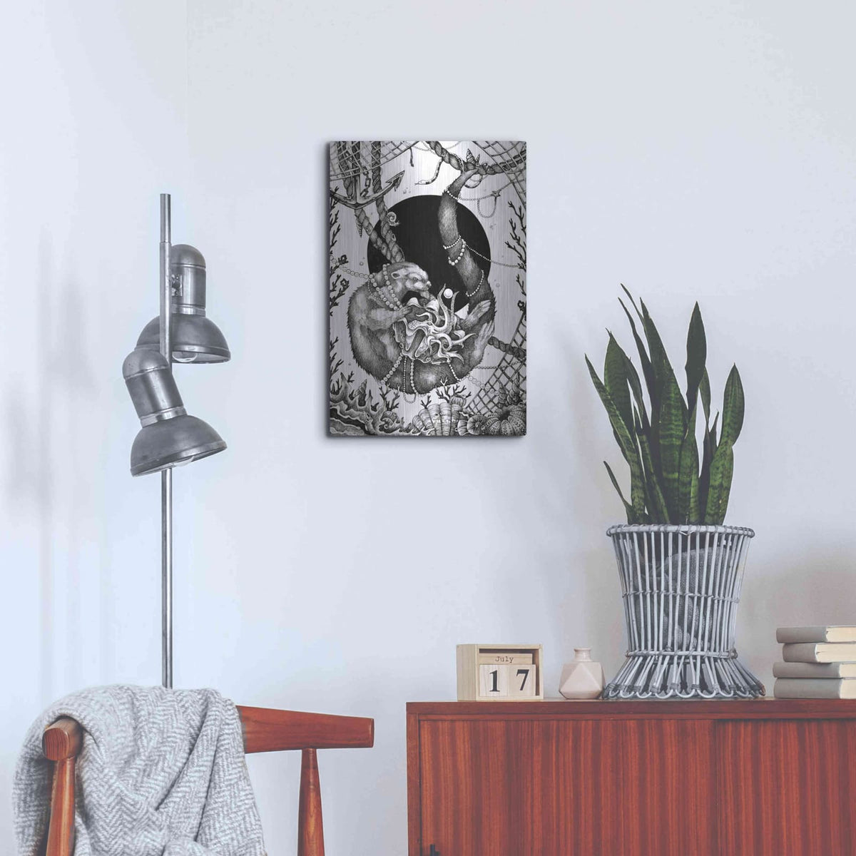 'Otter' by Avery Multer – Metal Wall Art, 16x24 room view