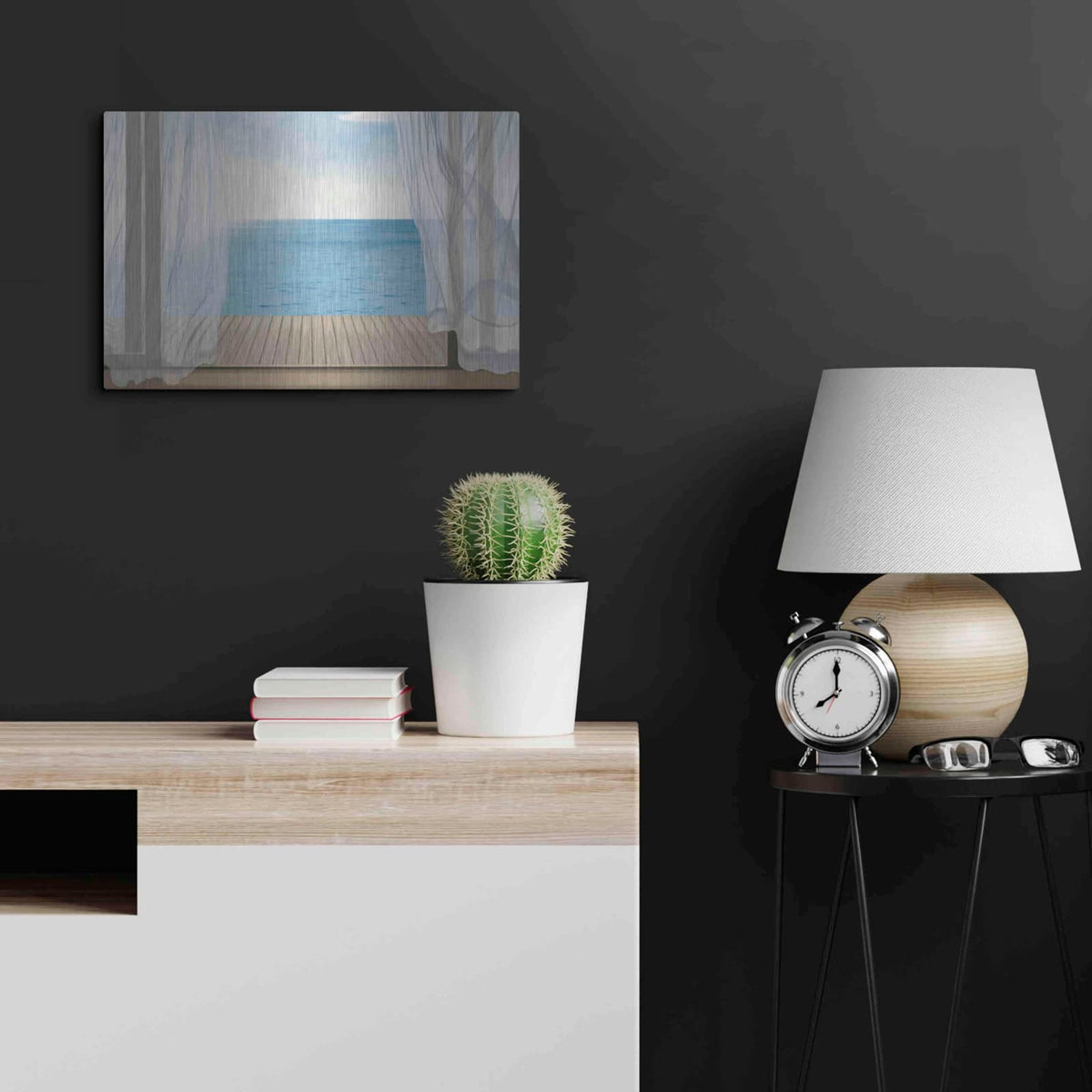 'Blue Breeze' by James Wiens – Metal Wall Art, 24x16 room view