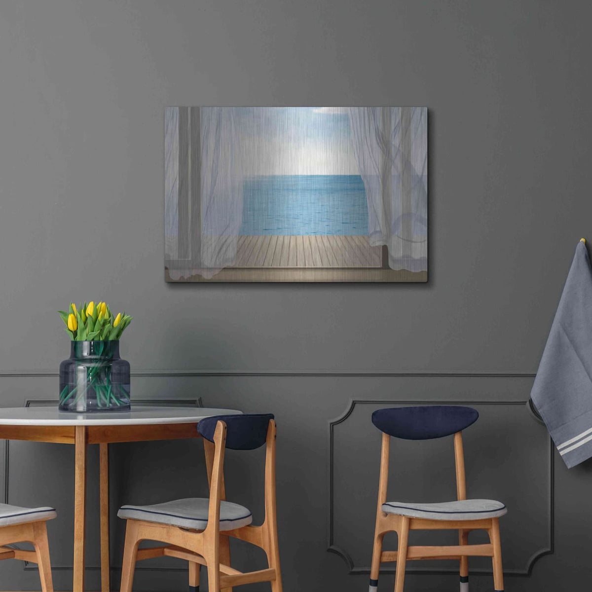 'Blue Breeze' by James Wiens – Metal Wall Art, 36x24 room view