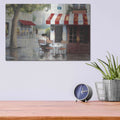 'Relaxing at the Cafe II' by James Wiens – Metal Wall Art, 16x12 room view