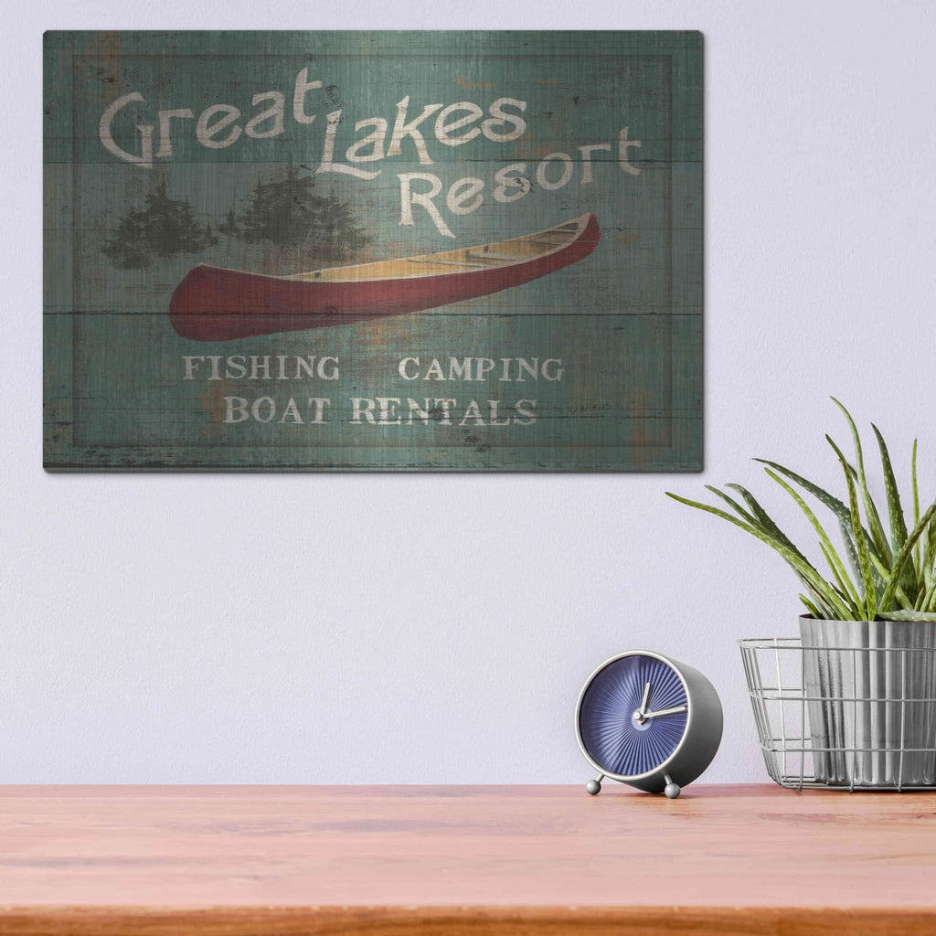 'Lodge Signs III' by James Wiens – Metal Wall Art, 16x12 room view