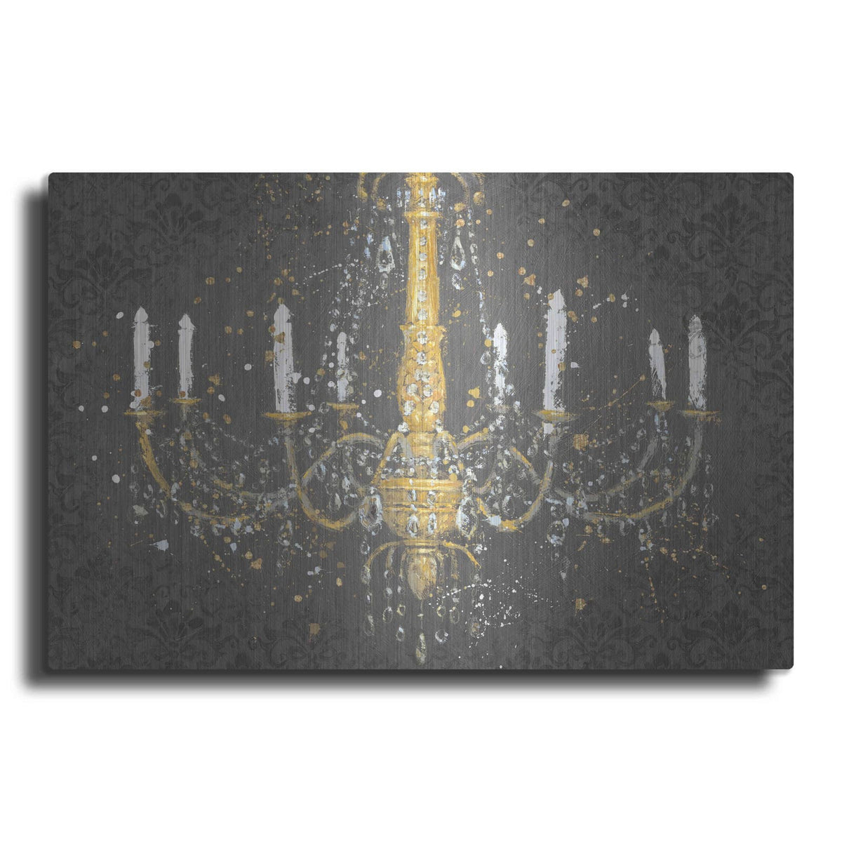 'Grand Chandelier Gray' by James Wiens – Metal Wall Art