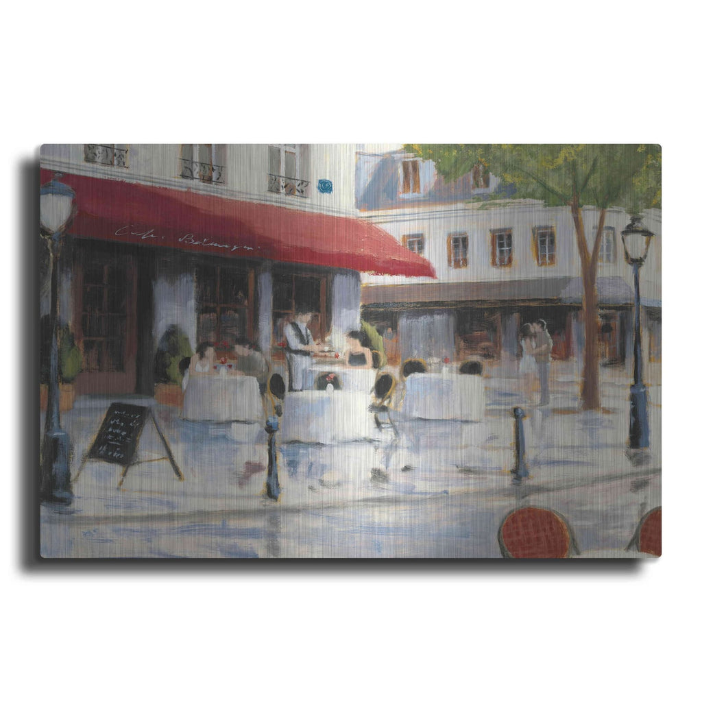 'Relaxing at the Cafe I' by James Wiens – Metal Wall Art