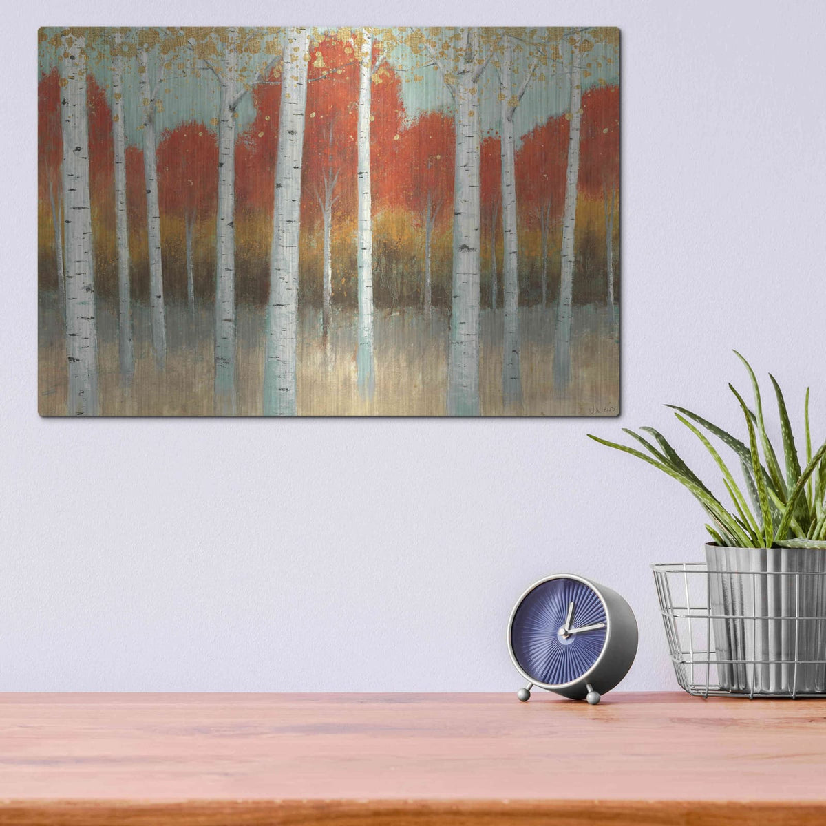 'Fall Promenade I' by James Wiens – Metal Wall Art, 16x12 room view