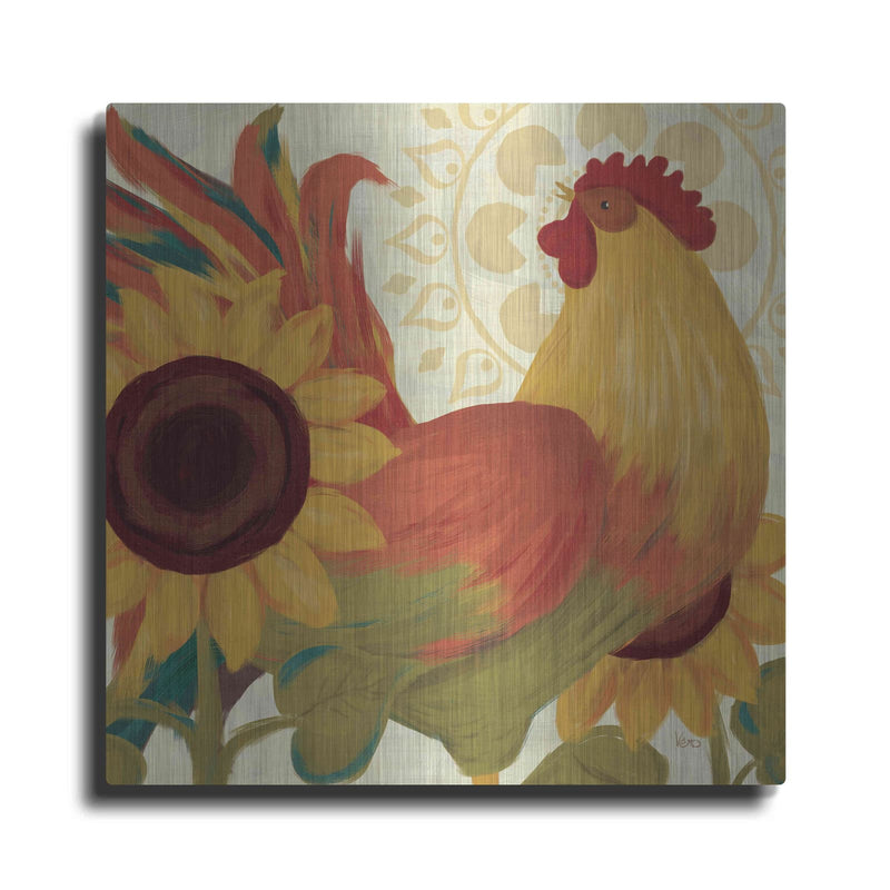 'Spice Roosters II' by Veronique Charron – Metal Wall Art