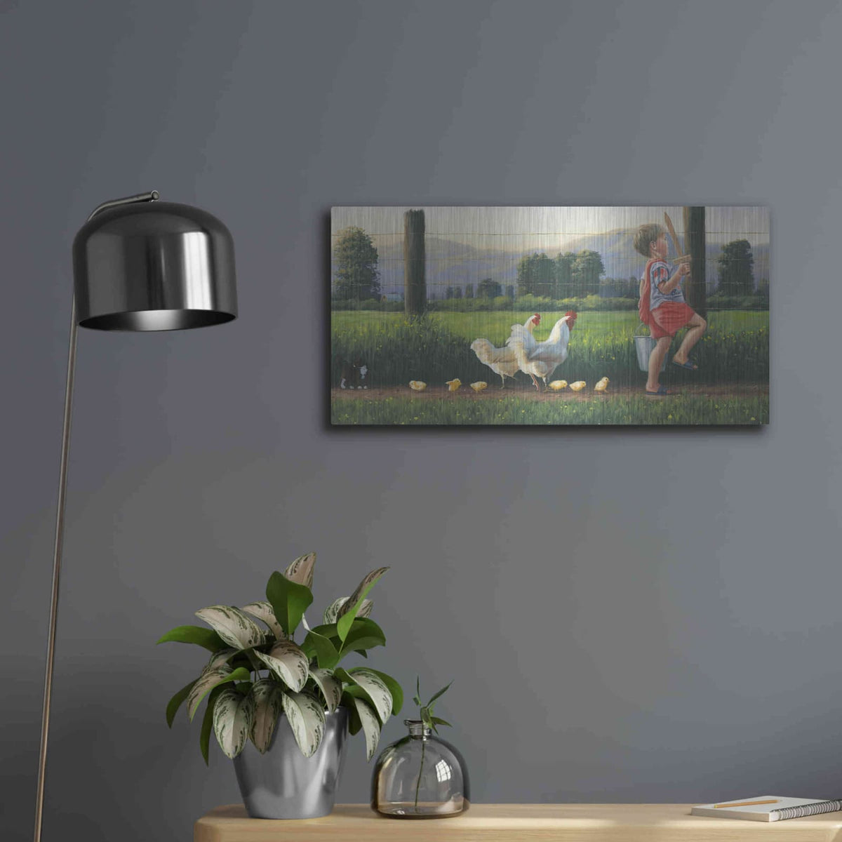 'Fearless Leader' by James Wiens – Metal Wall Art, 24x12 room view