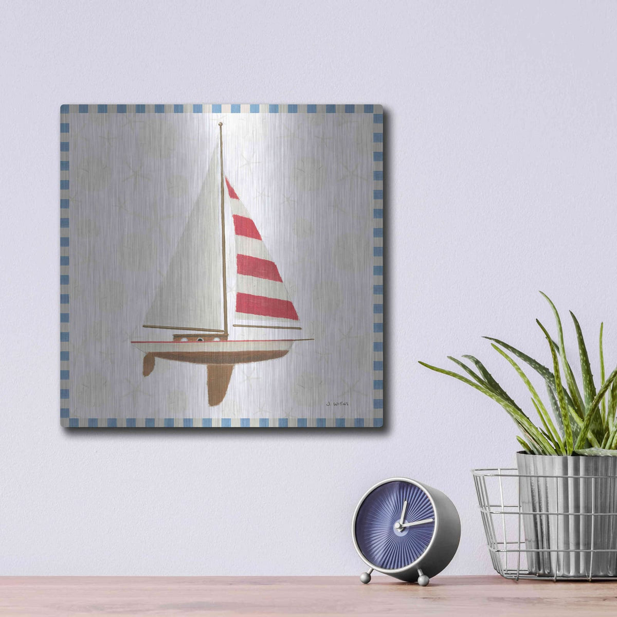 'Beach Days IV' by James Wiens – Metal Wall Art, 12x12 room view
