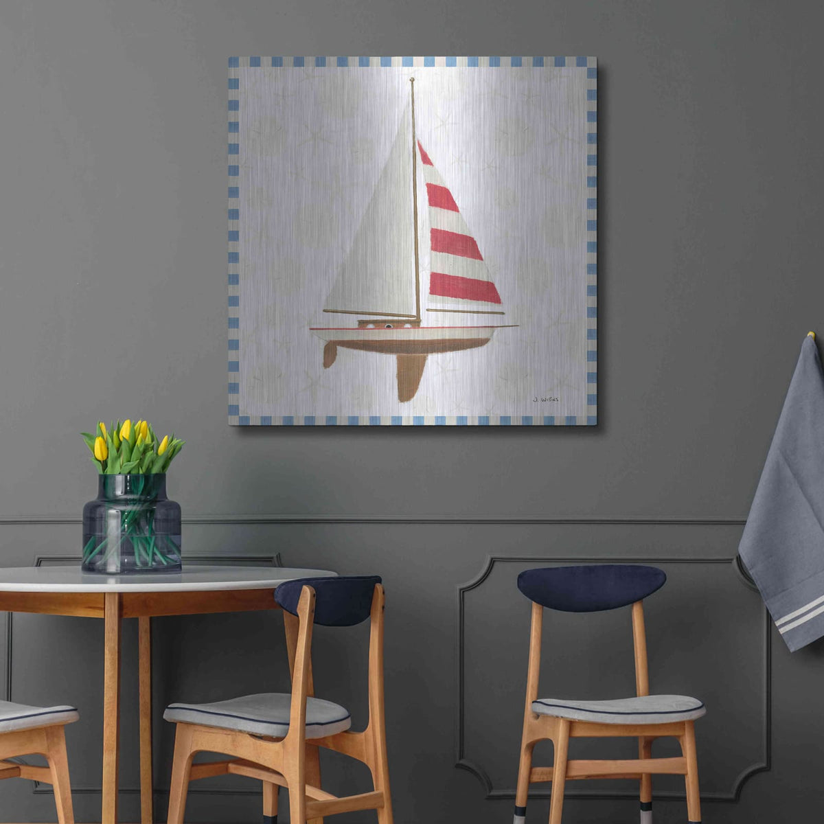 'Beach Days IV' by James Wiens – Metal Wall Art, 36x36 room view