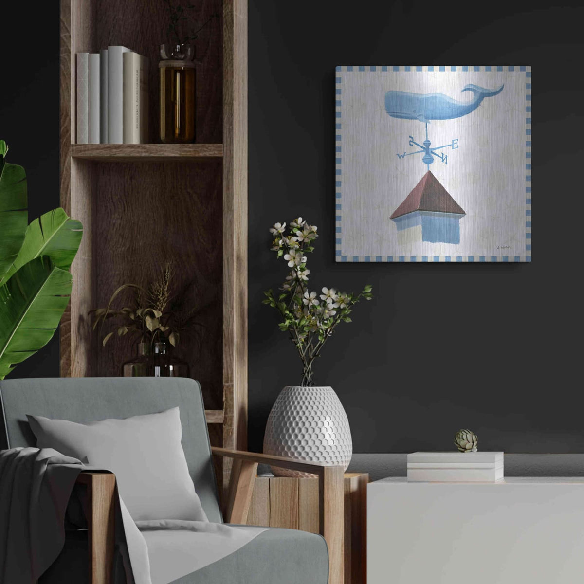 'Beach Days V' by James Wiens – Metal Wall Art, 24x24 room view