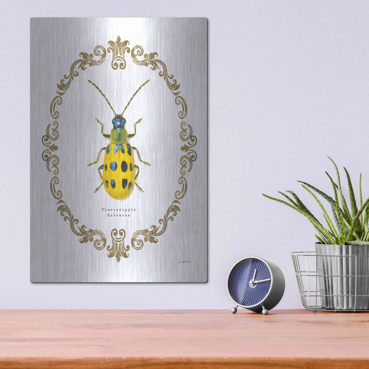 'Adorning Coleoptera VII' by James Wiens – Metal Wall Art, 12x16 room view
