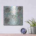 'Gracefully Blue I' by James Wiens – Metal Wall Art, 12x12 room view